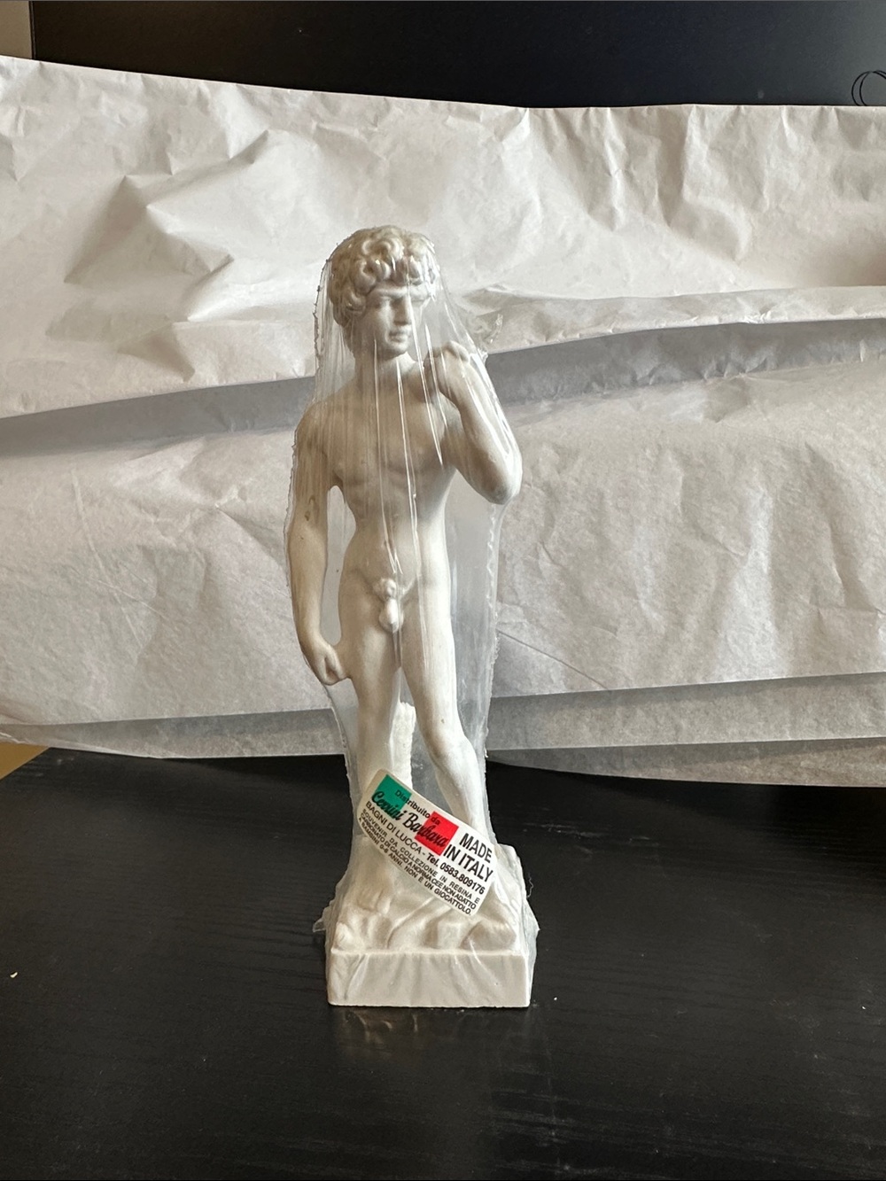 Michelangelo mini Statue White Classical Male Figurine